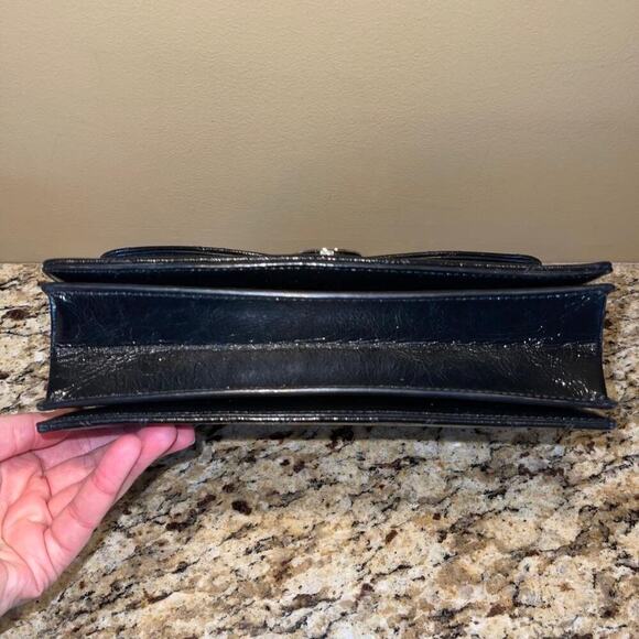 Marc Jacobs Quilted Big Trouble Black Patent Leather Bag Purse - Picture 6 of 14